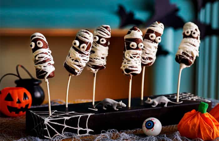 momias con plátanos y chocolate momias con plátanos y chocolate