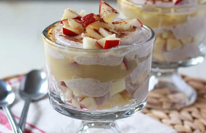 copa-de-yogur-con-manzana Yogur con frutas: Copa de yogur con manzana