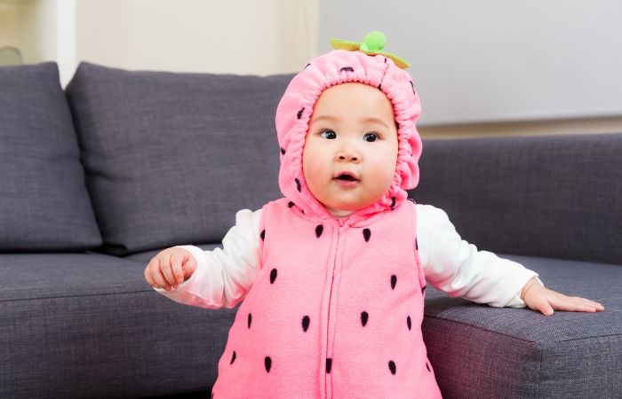 Disfraz de fresa casero para bebé Disfraces de frutas: dulce de fresa