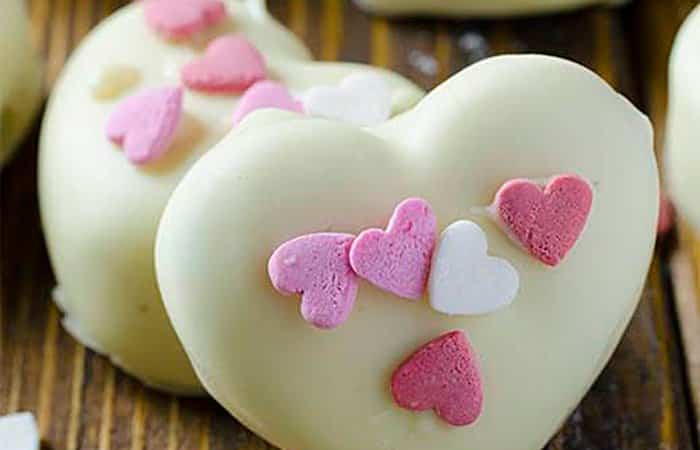 Dulces para San Valentín, corazón de colores Dulces para San Valentín, corazón