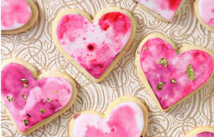 Galletas de San Valentín para cocinar Galletas de San Valentín rosas