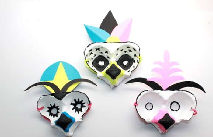 máscaras para carnaval con hueveras recicladas máscaras para carnaval con hueveras recicladas