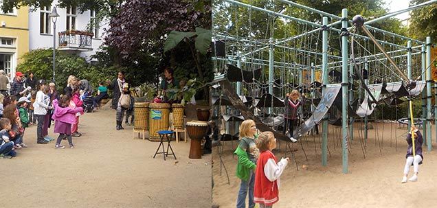 Parques en Berlín con actividades con niños en la calle Parques en Berlín con actividades con niños en la calle
