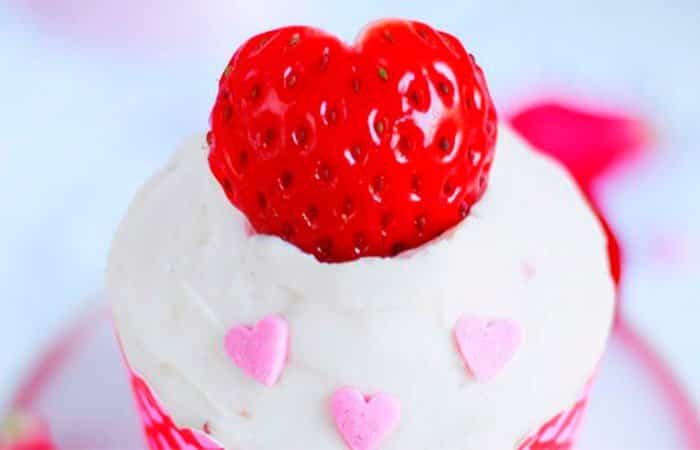 cupcakes de San Valentín, de fresa y chocolate Cupcakes San Valentín
