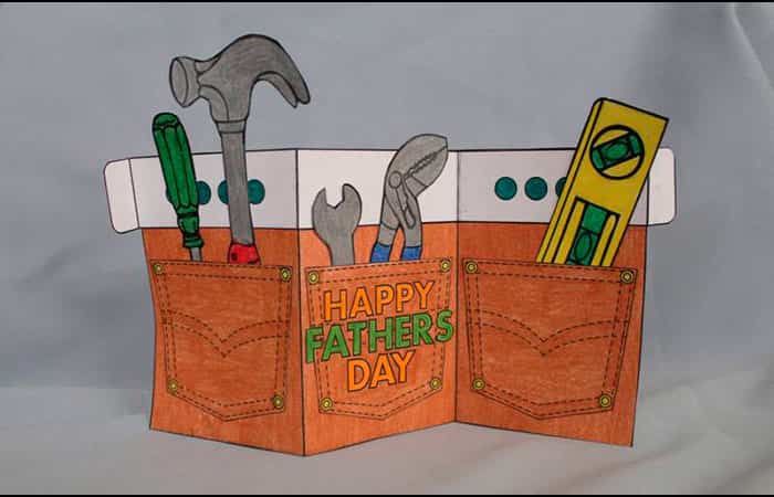 tarjetas-día-padre-cinturón-herramientas Tarjetas para felicitar el Día del Padre: cinturón de herramientas