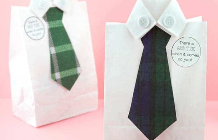 Manualidades con plantilla para el Día del Padre Manualidades con plantilla para el Día del Padre, bolsa de regalo