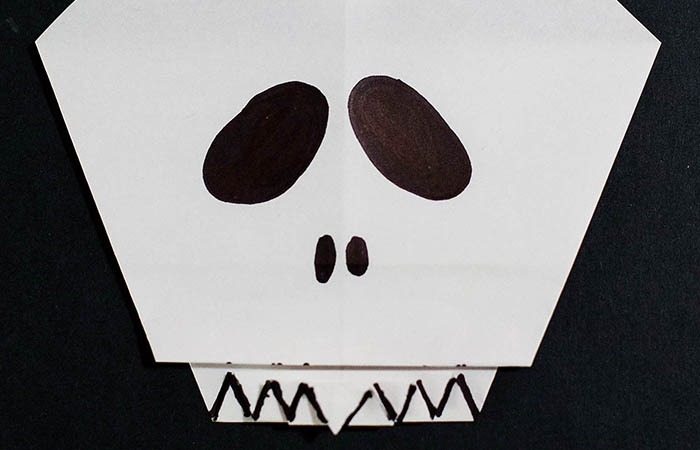 calavera de origami para Halloween calavera de origami para Halloween
