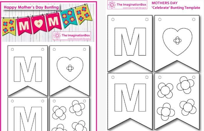 Banderines decorativos manualidades para el Día de la Madre