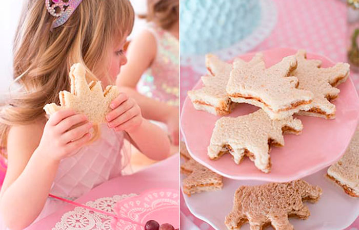 sandwiches-cumpleaños-princesas sándwiches para cumpleaños de princesas