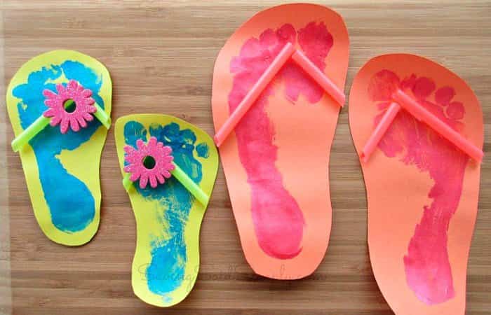 Chanclas manualidades de verano