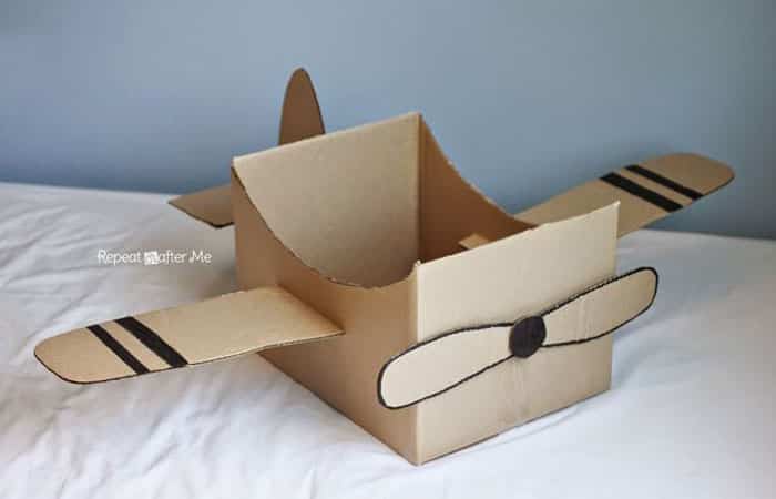 avion-carton manualidades con cajas de cartón
