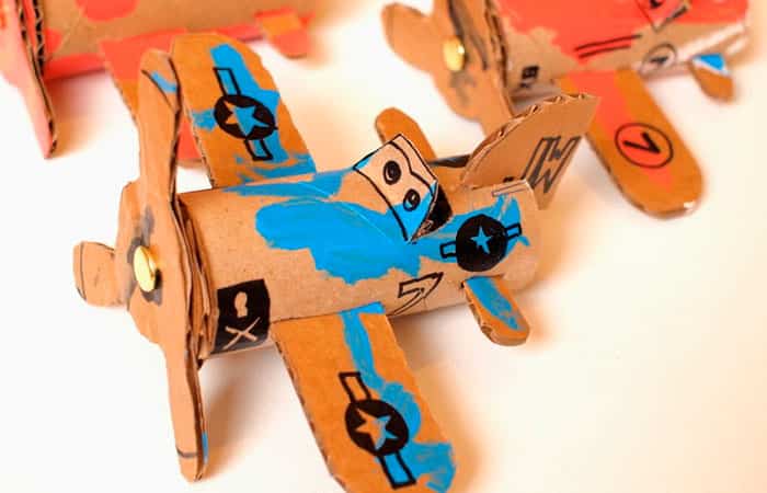 aviones-tubos-papel-higiénico aviones con tubos de papel higiénico