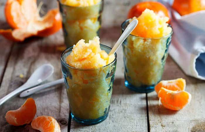 Granizados caseros de frutas. Mandarina Granizados caseros de frutas