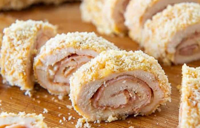 rollitos-de-pollo-cordon-bleu Recetas de rollitos: Pollo 'cordon bleu'