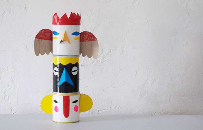 tótem manualidades de indios americanos