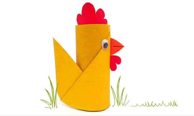 gallina-tubos-papel-higiénico tubos de papel higiénico
