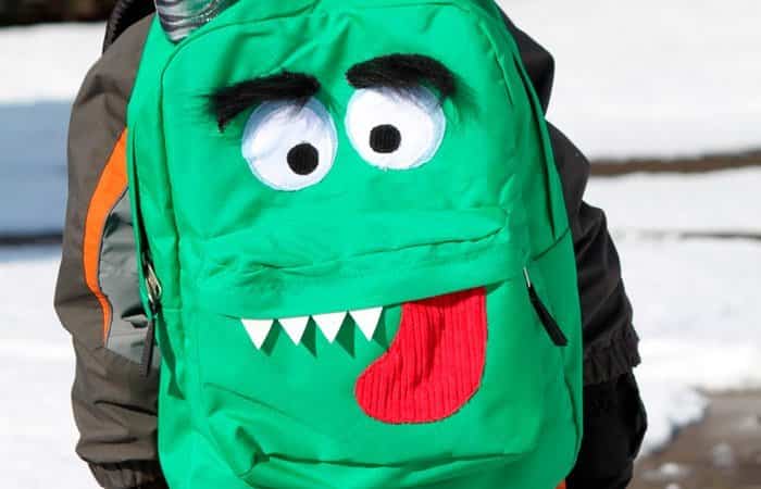 Ideas divertidas para personalizar el material escolar: Mochila monstruosa Ideas divertidas para personalizar el material escolar