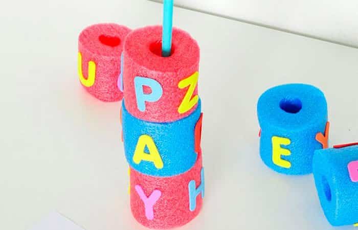 manualidades con churros de piscina: juegos de palabras manualidades con churros de piscina: juegos de palabras
