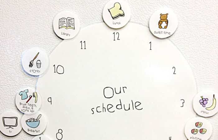 Reloj y tareas para retomar la rutina en la vuelta al cole Manualidades y trucos para retomar la rutina en la vuelta al cole Reloj