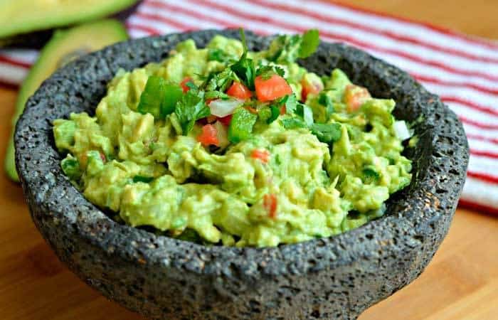 guacamole Auténtico guacamole mexicano con nachos