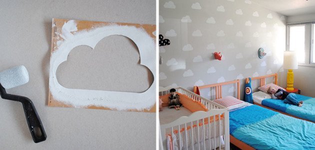 ideas_diy_para_decorar_habitacion_infantil_papel_estampado