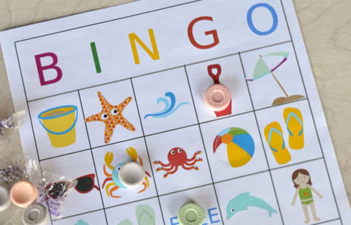 bingo casero con figuras en lugar de números Juegos de mesa descargables, bingo