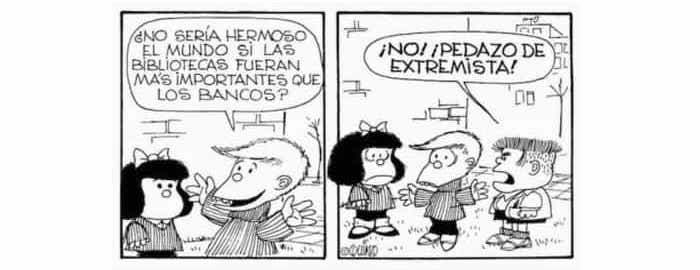 mafalda extremista Política en sus viñetas