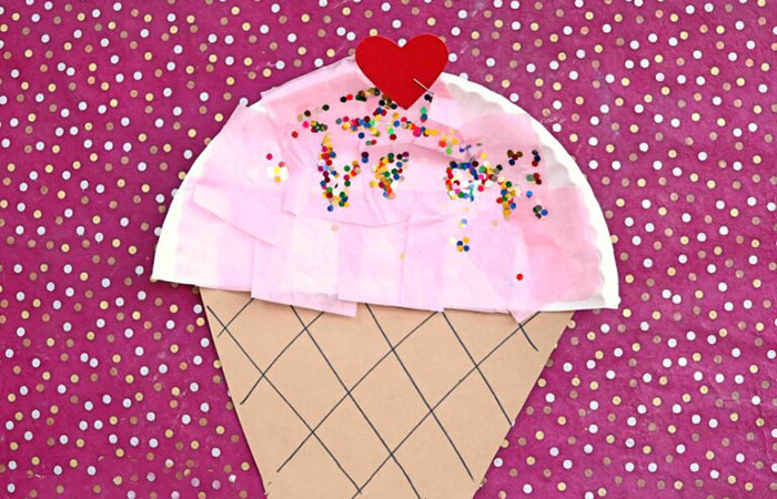 manualidades-platos-comida-helado manualidades con platos de comida: helado