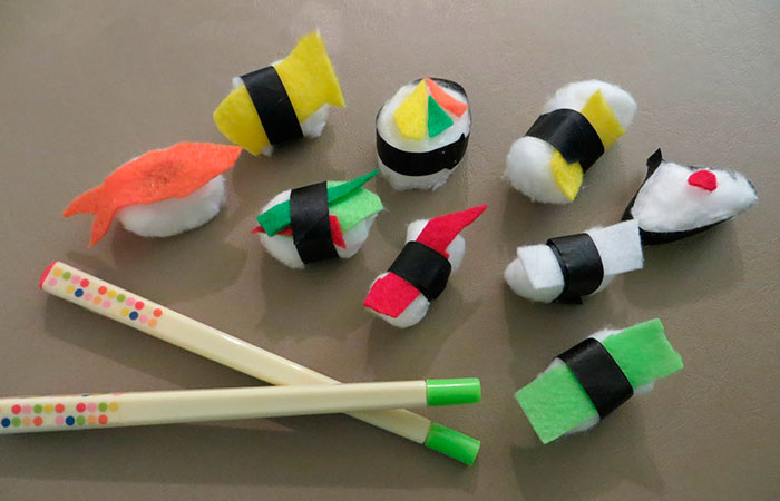 manualidades-platos-comida-sushi manualidades de platos de comida: sushi
