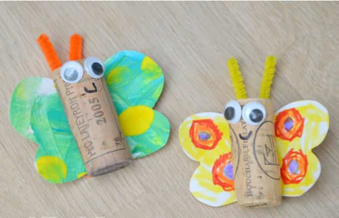 Manualidades con corchos: Mariposas
