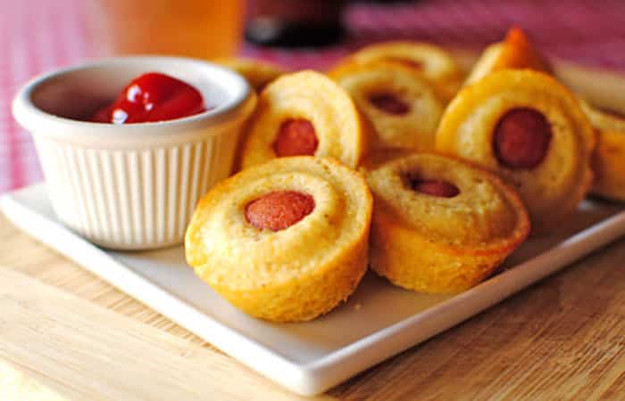 muffins-de-perrito-caliente Recetas de muffins salados: Mini muffins de perritos calientes