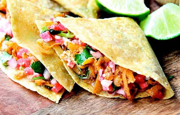 quesadillas-de-batata Quesadillas vegetarianas de batata