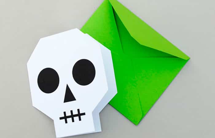 tarjeta-invitación-halloween-calavera tarjetas de Halloween: invitación calavera