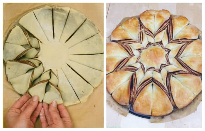 trenza-dulce-estrella-de-nutella Trenzas dulces: Estrella de crema de cacao