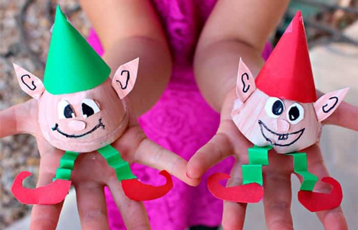 Manualidades-de-Navidad-con-hueveras-de-carton-en-forma-de-elfos Manualidades de Navidad con hueveras de cartón en forma de elfos