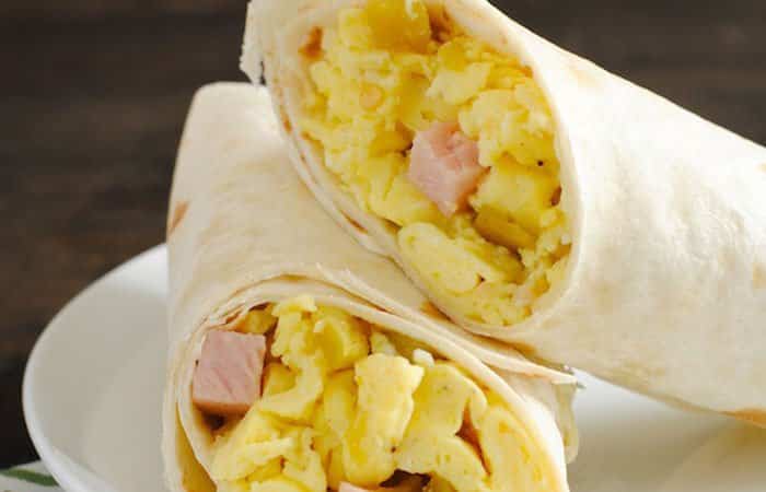 Wraps Wraps con taquitos de jamón
