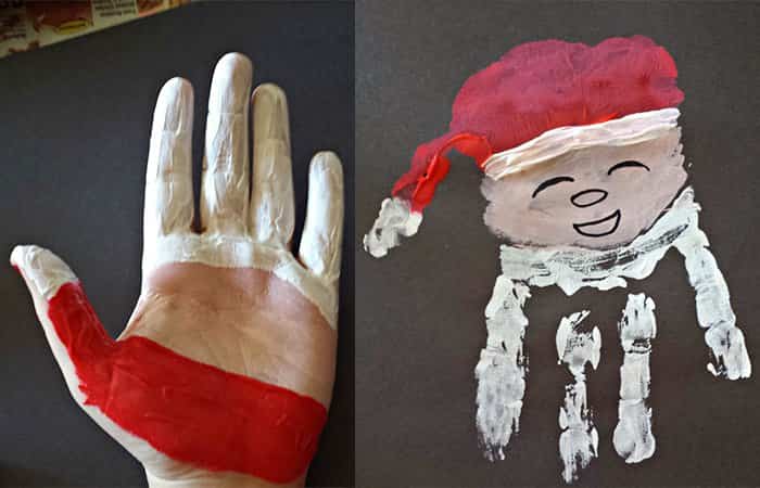 Manualidades navideñas con manos Manualidades navideñas con manos