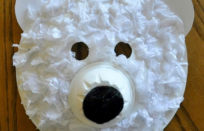 manualidades-invernales-careta-oso-polar manualidades invernales para niños: careta de oso polar