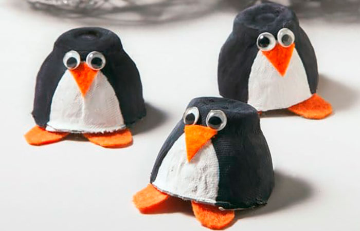 manualidades-invernales-pinguinos-carton manualidades invernales para niños: pingüinos de cartón