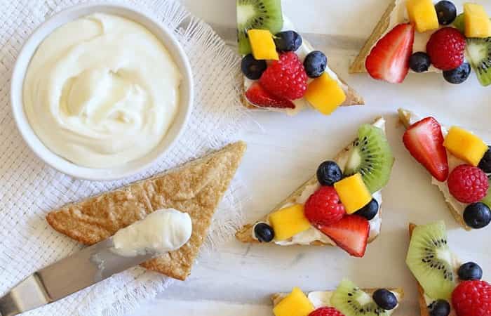 pizza-dulce-con-fruta Postres ligeros: Pizza dulce con frutas