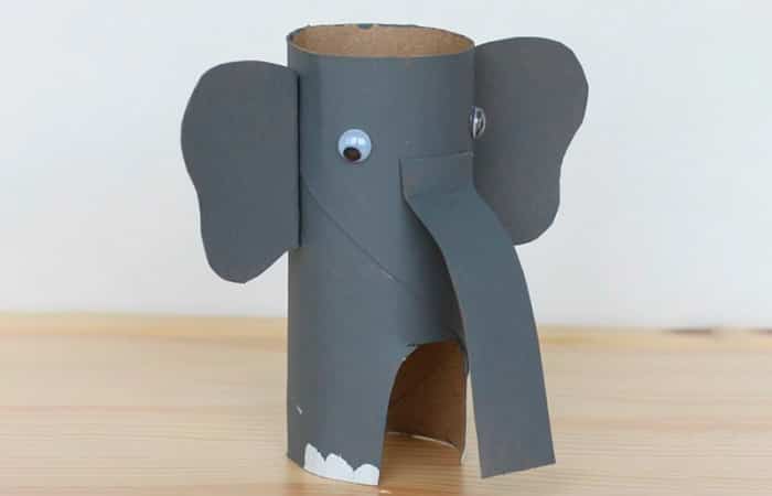 animales-salvajes-con-tubos-de-papel-higienico-el-elefante Animales salvajes con tubos de papel higiénico, el elefante