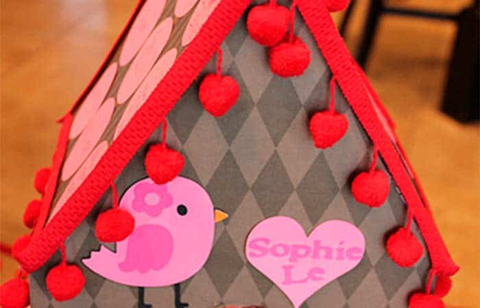 Manualidades para San Valentín caseta de pájaros Buzones de San Valentín manualidades caseta