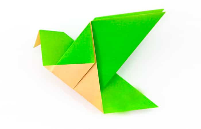 manualidades-simples-de-animales-pajaro-de-origami Manualidades simples de animales, pájaro de origami