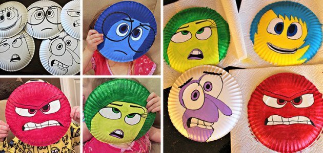 5 Personajes de película con platos desechables manualidades_con_platos_desechables_personajes_pelicula_del_reves_inside_out