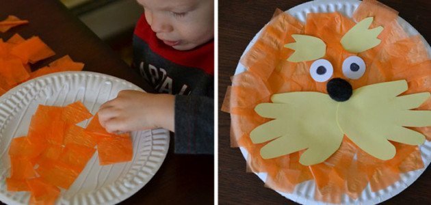 5 Personajes de película con platos desechables manualidades_con_platos_desechables_personajes_pelicula_lorax
