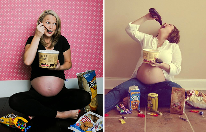 Fotos de antojos en clave de humor retrato de los antojos de la gestación