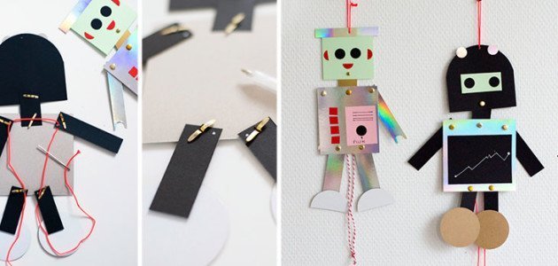 Manualidades con niños: crea tu propio robot manualidades_con_ninos_marioneta_de_robot