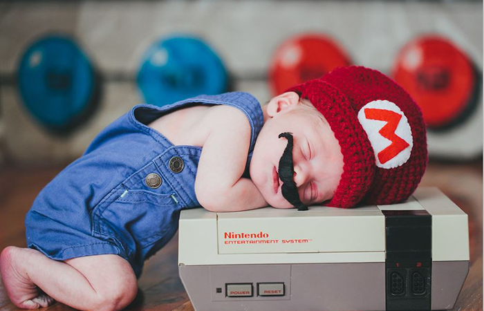 Fotos de mario bros niños de meses disfrazado de mario bros