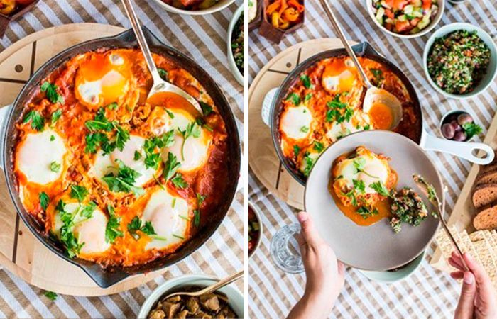 Shakshuka Cazuela de huevos con tomate