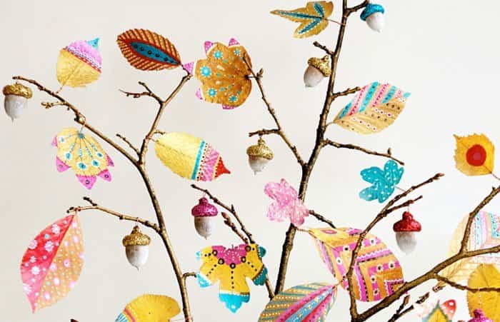 Manualidades otoñales Manualidades otoñales: hojas decoradas